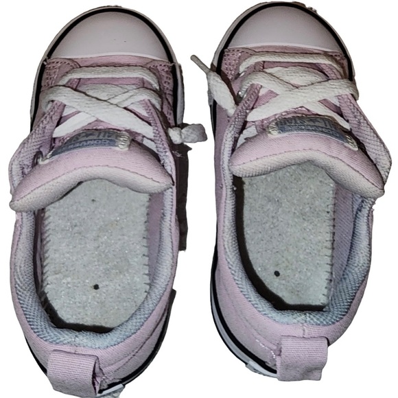Converse Pink Glitter Sneakers Kids 9 Toddler Low Top Lace Up Casual Shoes - Picture 7 of 12